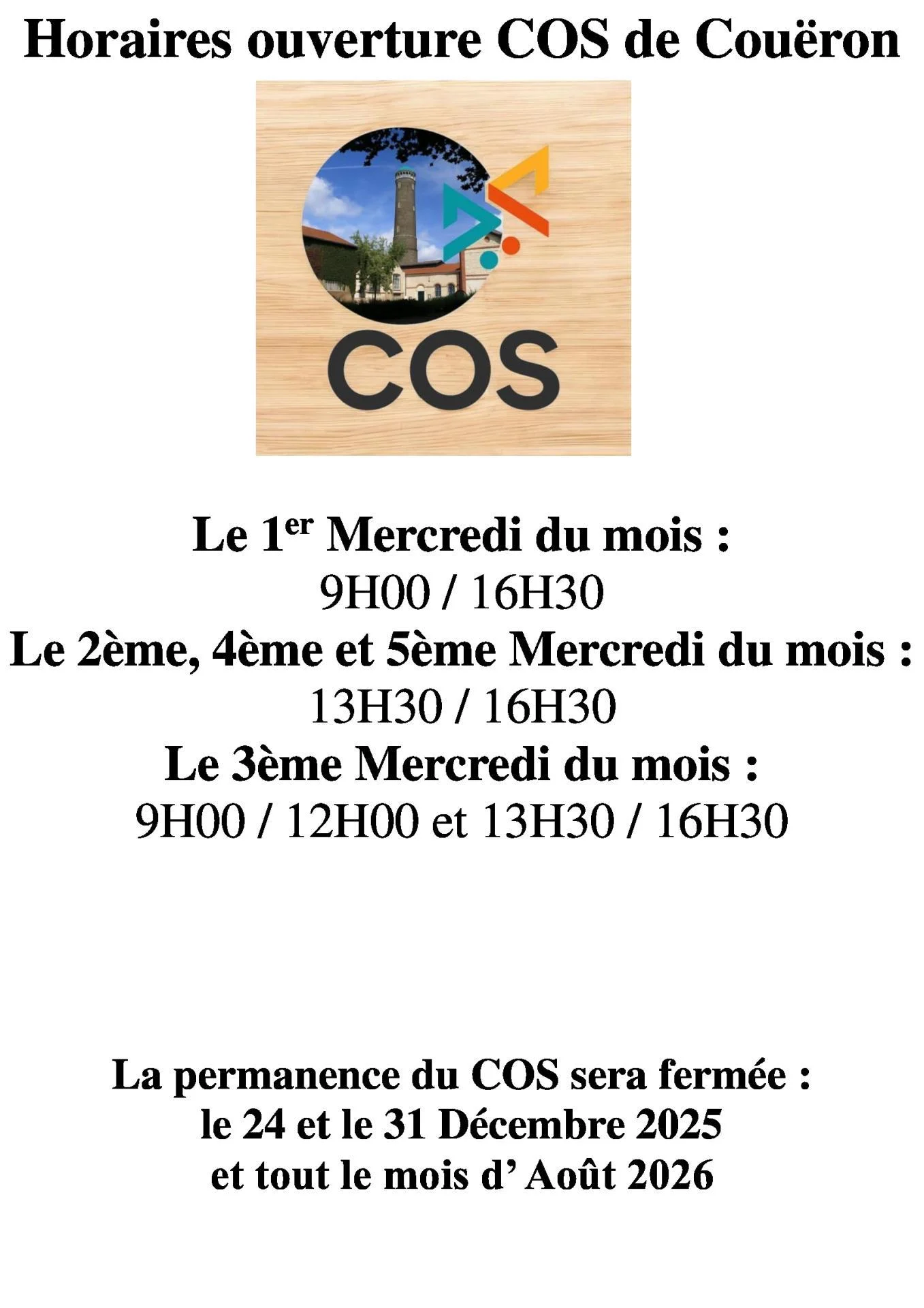 Horaire cos